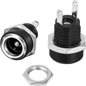 5.5x2.1mm DC 전원 잭 패널 마운트 소켓 2핀 암잭 10개 세트