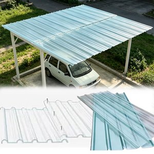 유리섬유 강화 플라스틱(FRP) 컬러 강판 지붕재 고강도 FRP 지붕 패널 900x1200mm 뛰어난 내구성 차고 주차장 차양 공장 창고 및 온실에 적합합니다., 10개