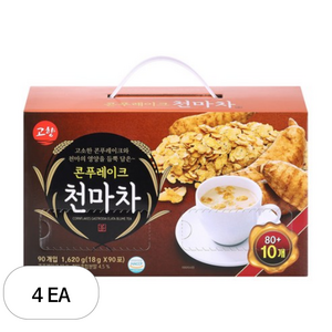고향 콘푸레이크 천마차 90p, 18g, 90개입, 4개