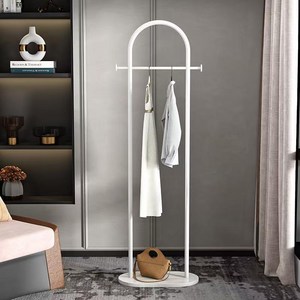 스탠드 이동식 행거 아치형 현관 드레스룸인테리어 철제 행거, 흰색