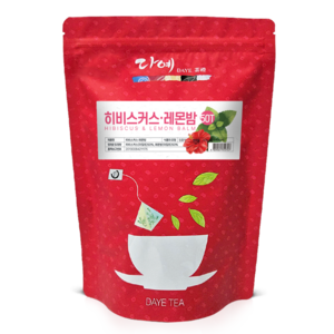 [본사직영] 다예 맛있는 히비스커스 레몬밤차 생분해 삼각티백, 1개, 50개입, 1g