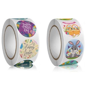 구스터프 부활절 스티커 롤타입 2.5cm, 2롤