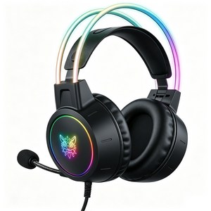ONIKUMA X15 Pro 유선 게이밍 헤드셋 노이즈캔슬링 3모드 연결방식 RGB, 블랙