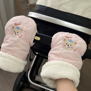 시월에인절 유모차 장갑 방한 핸드머프, 1개, 핑크