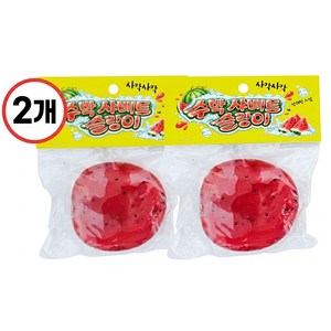 1+1 수박 샤베트 슬랑이 말랑이 슬라임 스퀴시 스트레스볼, 2개, 100g, 레드