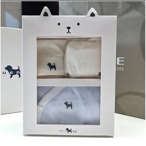 블루독 베이비 신생아 임신출하선물 배냇저고리3종세트