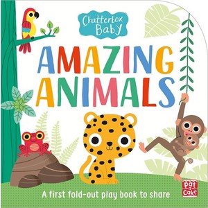 Amazing Animals: Chatterbox Baby (Fold-out tummy time book), Hachette Children's Book
