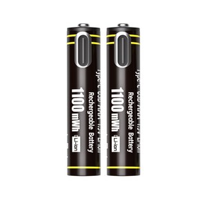 Chicnod AAA 1.5V TPC 리튬이온 USB 직접 충전 충전지 1100mWh 가정용 사무용 디지털기기 마우스 키보드 리모컨 카메라 게임패드, 1개, 2개입