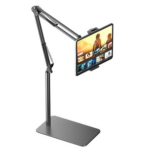 신지모루 자바라 스탠드 휴대폰 태블릿 거치대 140cm, 블랙, 1개, S600100007