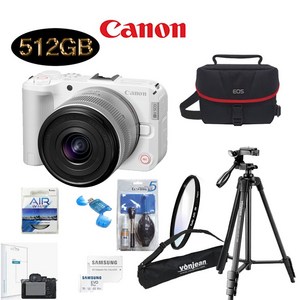 CANON EOS R50 V(화이트) 14-30mm KIT+512G+정품가방+삼각대+KENKO AIR UV 필터+크리닝킷+LCD필름+리더기 고용량 브이로그 풀패키지, 6895C018[AA]