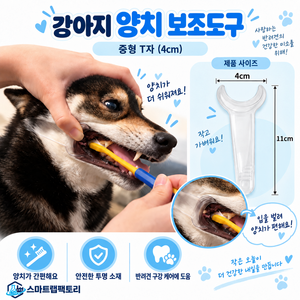 강아지양치보조기 강아지양치 고양이양치보조기 고양이양치 강아지입벌리개 고양이입벌리개 구강오프너, 1개, 투명