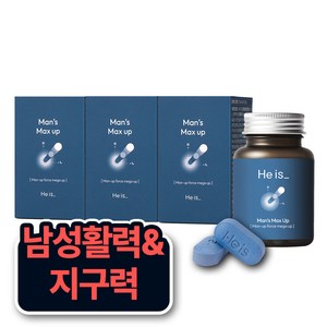 히이즈 맨즈 맥스업 활력&확장지속 아연 정력, 60정, 3개