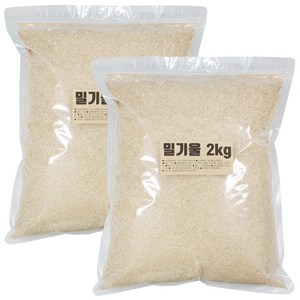 벅스앤미 밀기울 소맥피 2kg 대용량 지퍼백 ( 밀웜 슈퍼밀웜 귀뚜라미 먹이 ), 2개