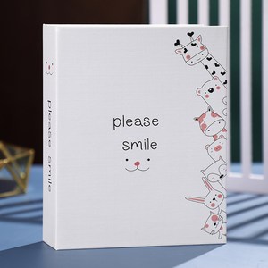 샤샤벨 4x6 포켓 사진 앨범 대용량 사진첩, 세로형 100포켓, E. 스마일