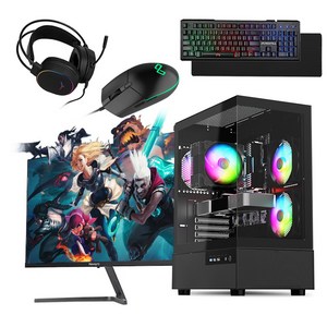 게이밍 컴퓨터 올인원 풀세트 90만원 부터~, 풀세트07번 R3-3200G, 라데온 VEGA8, 16GB, 512GB, 블랙, WIN11 Home