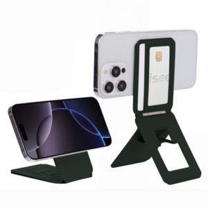 아이시(isee) 맥세이프 각도조절 라이브방송 스탠드 삼각대 멀티 셀카봉 카드지갑 (카드1장), 그린, 1개, ISEE127