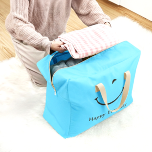 카라몰리 스마일 유치원 이불가방 낮잠이불 가방, 블루
