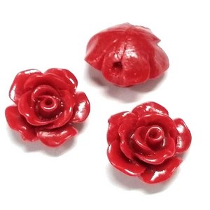 Bead 원석장식 송석꽃 비즈 한팩 10개 컬러선택, 레드