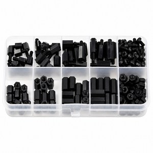180pcs M3 나일론 스페이서 세트 1개, 블랙