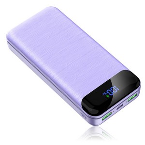 KLIFE 고속충전 대용량 보조배터리 20000mAh PD 22.5W QC3.0 잔량표시, 퍼플, PD-Q2