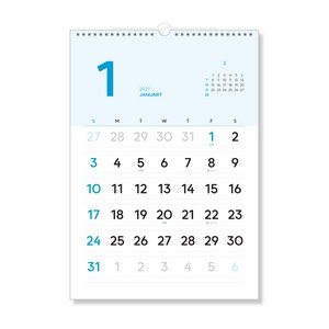 2027 달력 비기닝 27년 벽걸이 대형 인테리어 캘린더 큰 음력 절기 옛날달력, B3/컬러, 1개