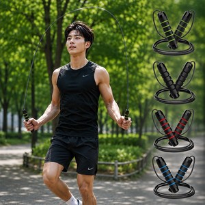 안꼬이는 와이어 줄넘기 베어링 스피드 크로스핏 다이어트 헬스 복싱, 그린, 1개