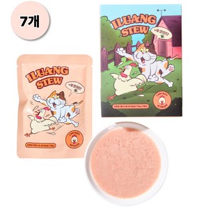 이루앙 고양이 습식사료 파우치 간식 면역력, 7개, 70g, 닭