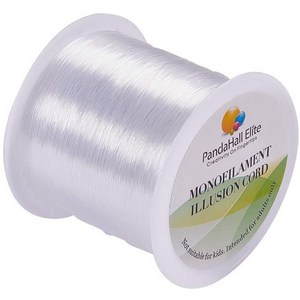 110야드 투명 공예용 나일론 실 0.25mm 모노필라멘트 낚싯줄 구슬 끈 코드 보석 장신구 DIY 제작 팔찌 걸이 장식 재봉 퀼팅 헤어 위빙, 1개, 분명한