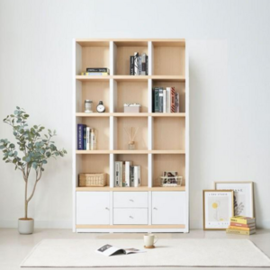 [유앤미가구] 높은 책장 서랍형/일반형 5단 책장 홈오피스 아이방 서재방, 서랍형, 메이플화이트
