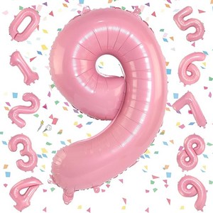 32인치 분홍색 디지털 풍선 생일 파티 장식용 디지털 풍선, 1개, Pink9