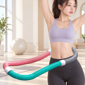 하누온 뱃살폭파 다이어트 훌라후프 무소음 홈트, 스프링 핑크, 1개, 1.1kg