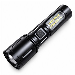 LED 줌 후레쉬 초강력 가벼운 손전등 써치라이트 랜턴 충전식 c타입 비상용, 1개