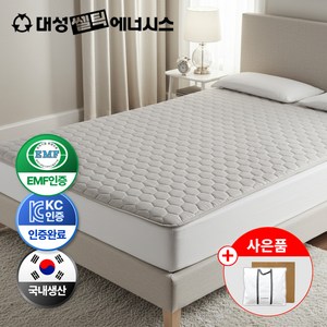 [26년형] 대성 국내생산 전자파 없는 THE 프리미엄 탄소 카본매트 (EMF인증), 연그레이, 싱글(1100*2000)+보관가방