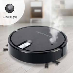 HU LULU 무선 스마트 로봇청소기 자동진공청소 물걸레 찜질 기능 USB충전, 블랙, IS25A