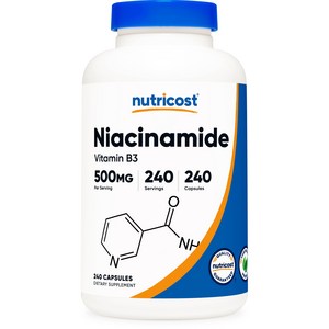 뉴트리코스트 나이아신아마이드 비타민 B3 500mg 캡슐, 240정, 1개 골드박스 특가