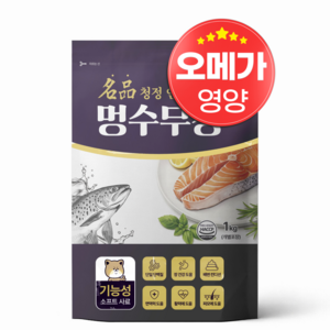 목우촌 펫 멍수무강 기능성 소프트 사료 전연령, 1개, 1kg, 연어