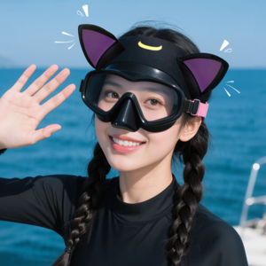 뷰티앤몬스터 프리다이빙 모자 스노클링 잠수 서핑 수영 헤어밴드, 옵션A