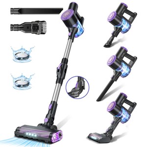 2025년형 프리티케어 무선 청소기 핸디 청소기 W400 하얀색, Purple