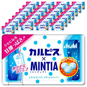 아사히 Asahi Mintia Carpis Mintia Candy 일본 아사히 민티아 칼피스 민티아 캔디 사탕 50개입 20팩, 20개 골드박스 특가