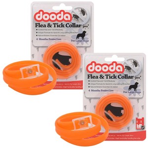 1+1 강아지 해충 방지 진드기 목걸이 클립 애견 모기 퇴치 대형견 중형견 벌레 퇴치제 밴드, R69016B(40cm-오렌지, 2개