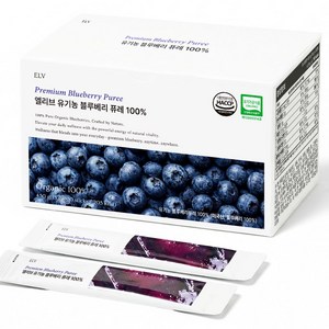 엘리브 유기농 블루베리 퓨레 100% 미국산, 30개, 15g