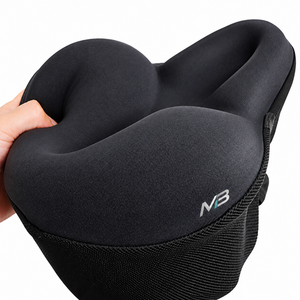 MB 자전거 안장 쿠션 커버 전립선 실내 실외 5CM, 블랙, 1개