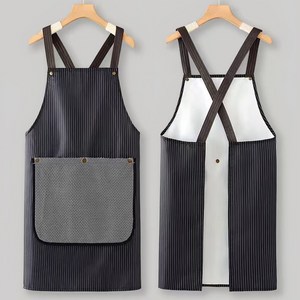 ProTap 다용도 방수 앞치마 카페 주방 캠핑 길이조절, 블랙