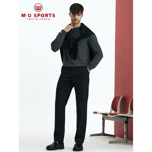 엠유스포츠 남성 벨벳 기모 팬츠 블랙 MUM54PT1BK