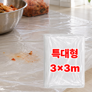 대형 PE 김장 비닐 깔개 3x3m, 1개, 클리어
