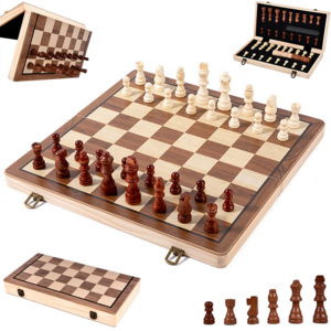 Kdo 원목 접이식 자석 체스판 세트 39 x 39cm, 1개