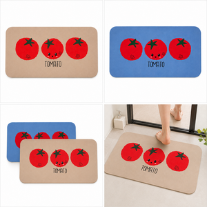 동플마켓 규조토 발매트 패브릭 빨아쓰는 욕실매트 미끄럼방지 흡수속건 논슬립 토마토, 1개, 토마토3