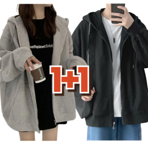 카망 간절기 후드 남자 여자 공용 데일리 얇은 무지 베이직 오버핏 후드집업 세트