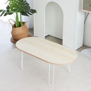 미소바움 르 알토 슬림 오벌 베드 테이블 8040 6color, 오벌 800x400 에쉬오크_5파이