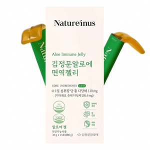 김정문알로에 면역 젤리 먹는 알로에겔 젤리스틱 장건강 피부건강 면역력증진, 2개, 280g